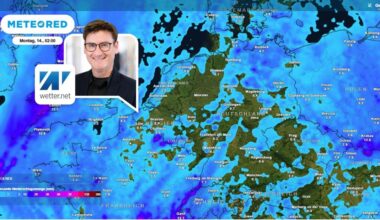 Die Regensummen bis Montagmorgen (14. April) sind eher spärlich.