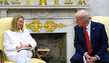 Italiens Giorgia Meloni zu Gast bei Donald Trump in den USA.