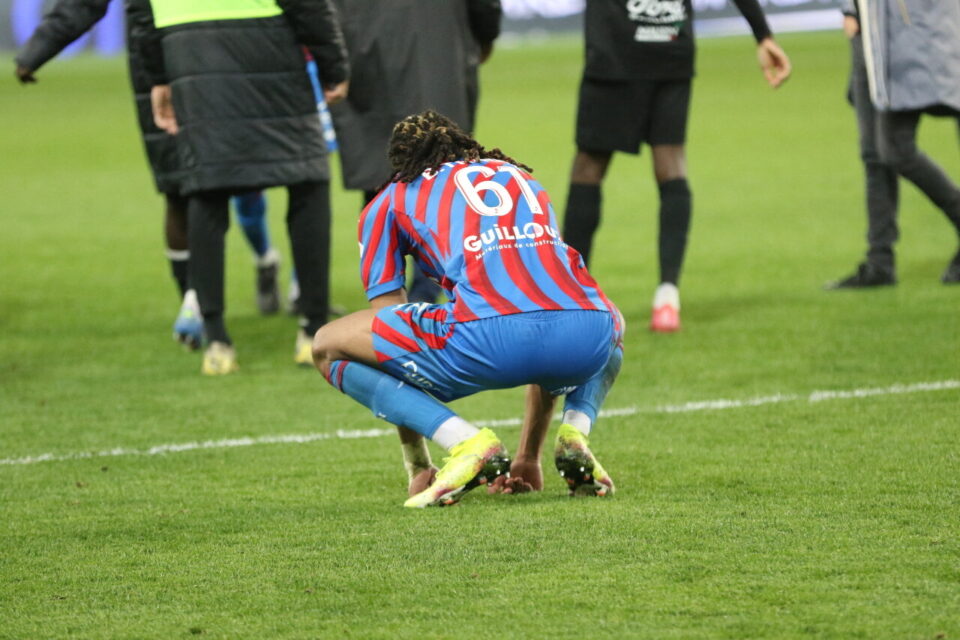 Brahim Traoré, au coup de sifflet final, vendredi 18 avril 2025.