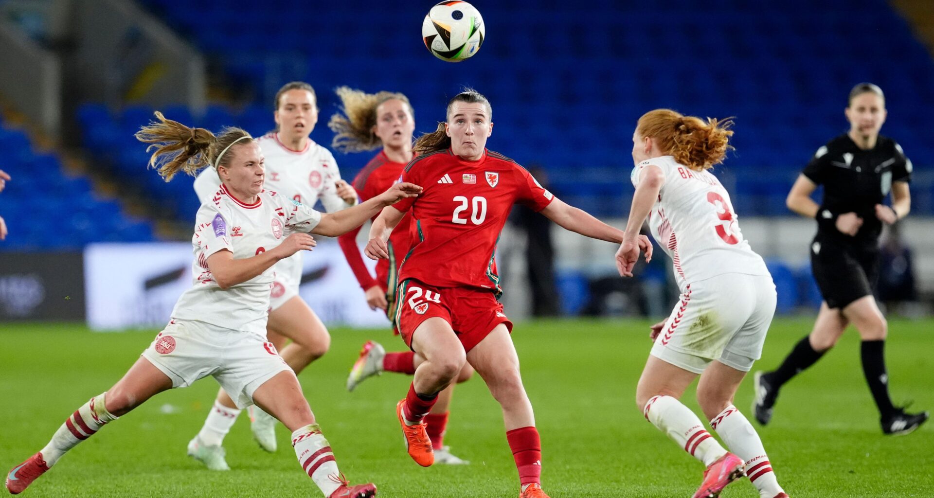 Ceri Holland injured in Wales Women's Nations League defeat to Denmark
