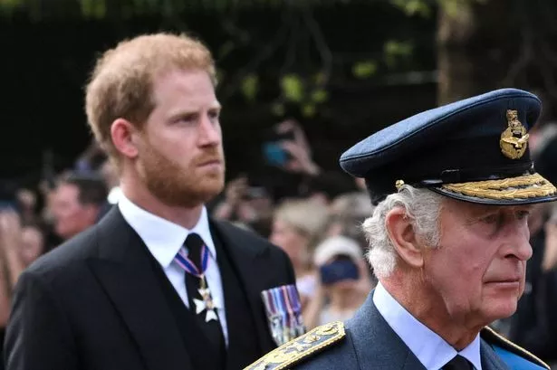 King Charles with Prince Harry