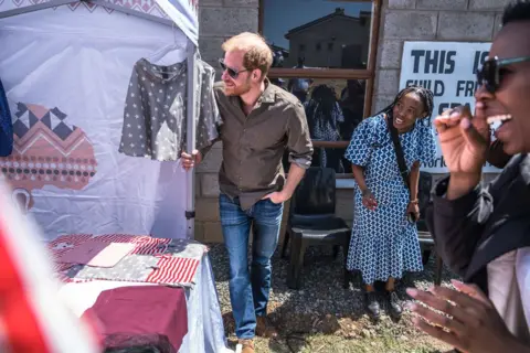 Getty Images Prince Harry supporting Sentebale in South Africa in October 2024