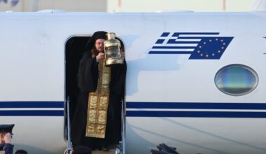 ‘Holy Light’ from Jerusalem arrives in Greece for Easter celebrations