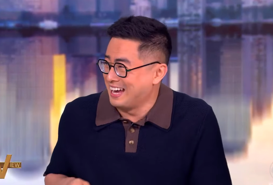 Bowen Yang laughing on "The View"