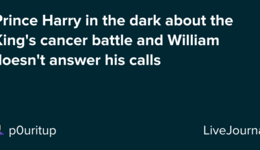Prince Harry in the dark about the King's cancer battle and William doesn't answer his calls: ohnotheydidnt — LiveJournal