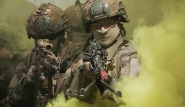 The training of legionaries from Spain and France in a ghost town in Granada