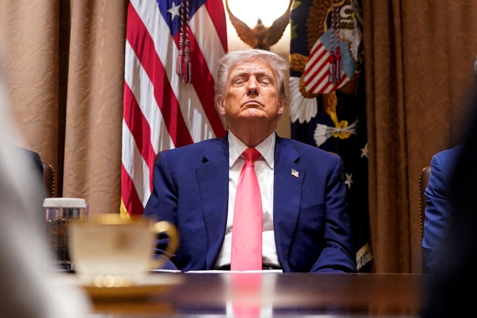 President Trump at a cabinet meeting.