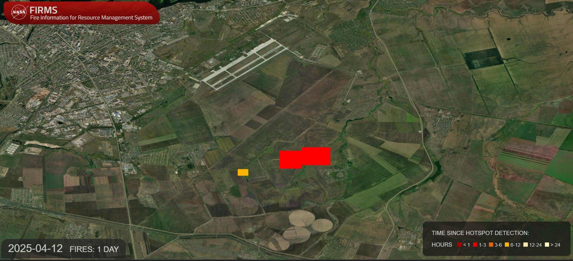 Looks like the fire is near the Engels-2 Air Base nuclear ammo depot.