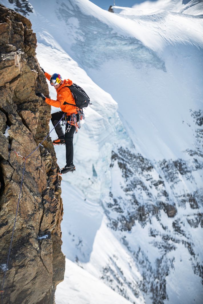 Nicolas Hojac beim Klettern in der Jungfrau-Region.