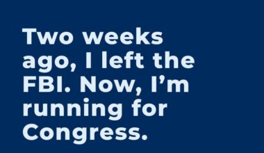 Two weeks ago, I left the FBI. Now, I’m running for Congress.