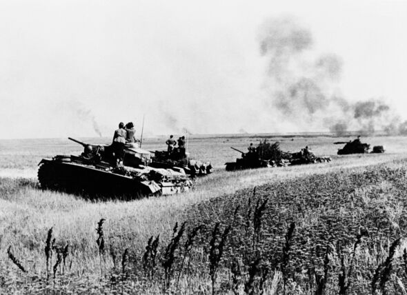 German tanks advancing towards Stalingrad