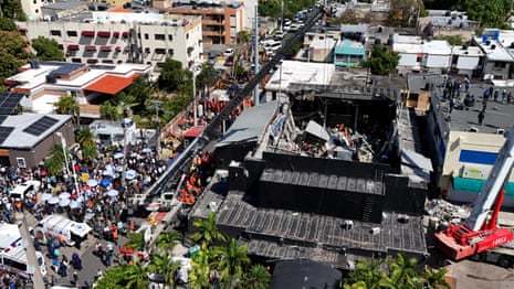 Drone footage shows collapsed roof of Dominican Republic nightclub – video