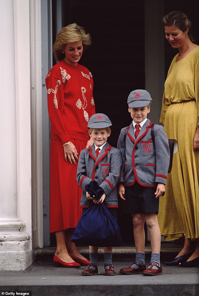 The two young princes (pictured here in 1989 in their uniforms for Harry's first day at Wetherby School in Notting Hill) nicknamed their bodyguard 'Crackers'