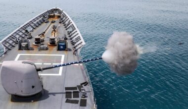NATO Warships in Red Sea Fight Prove Deck Guns Can Fight Drone War