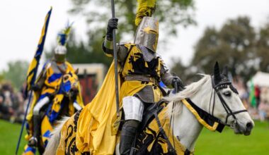 Joust at Hedingham Castle today