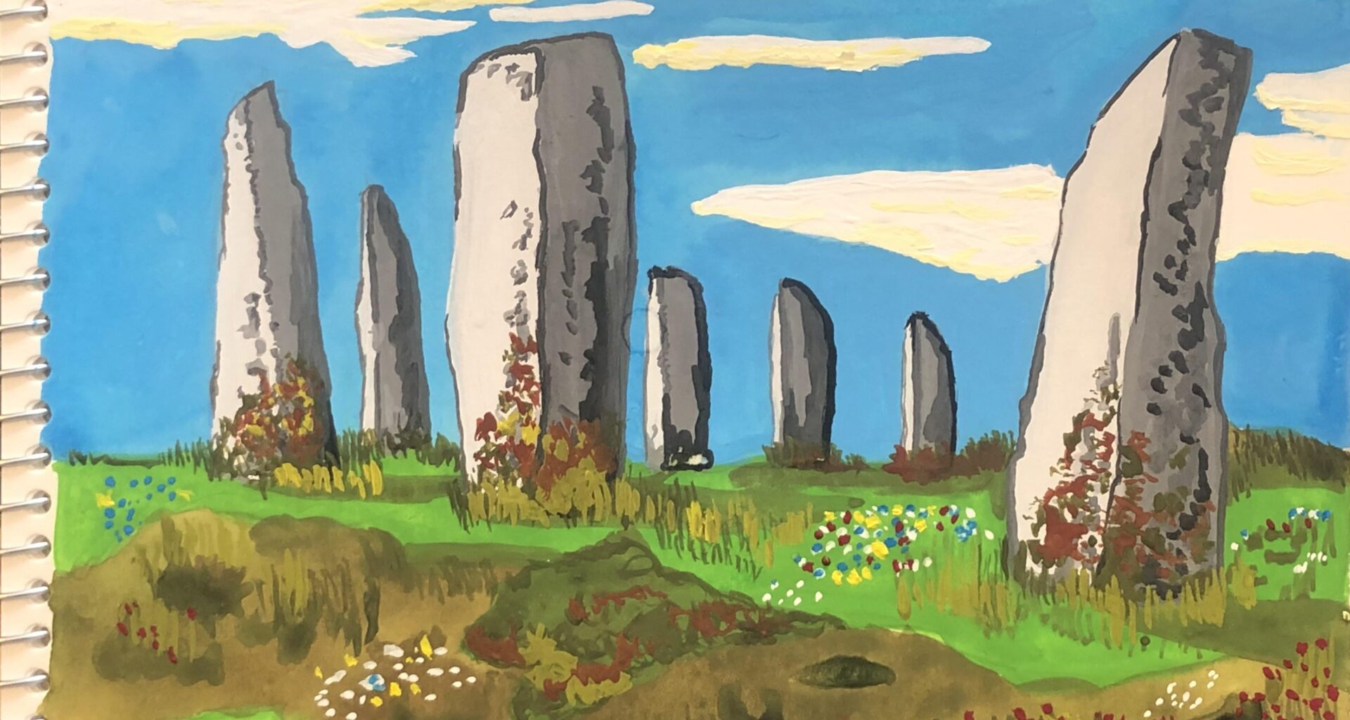 Did a painting of the Ring of Brodgar in Orkney