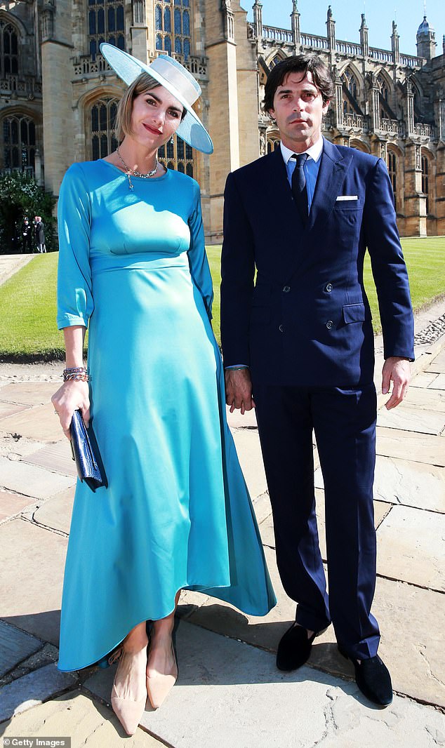 Pictured: Delfina Blaquier and Nacho Figueras at the wedding of Prince Harry and Meghan Markle