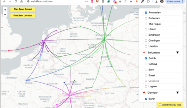 I made a tool to find where to meet your friends by DIRECT train [OC]