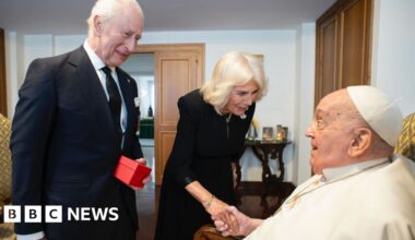 King Charles and Queen Camilla have 'heavy hearts' after Pope's death