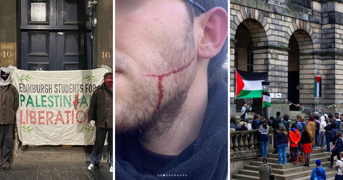 Man charged over 'attack' on Edinburgh University student at pro-Palestine protest