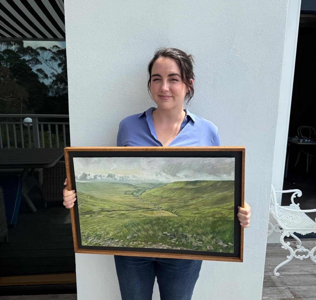 My oil painting inspired by hiking Pen-Y-Fan at sunrise. I also hand-made the frame 😊