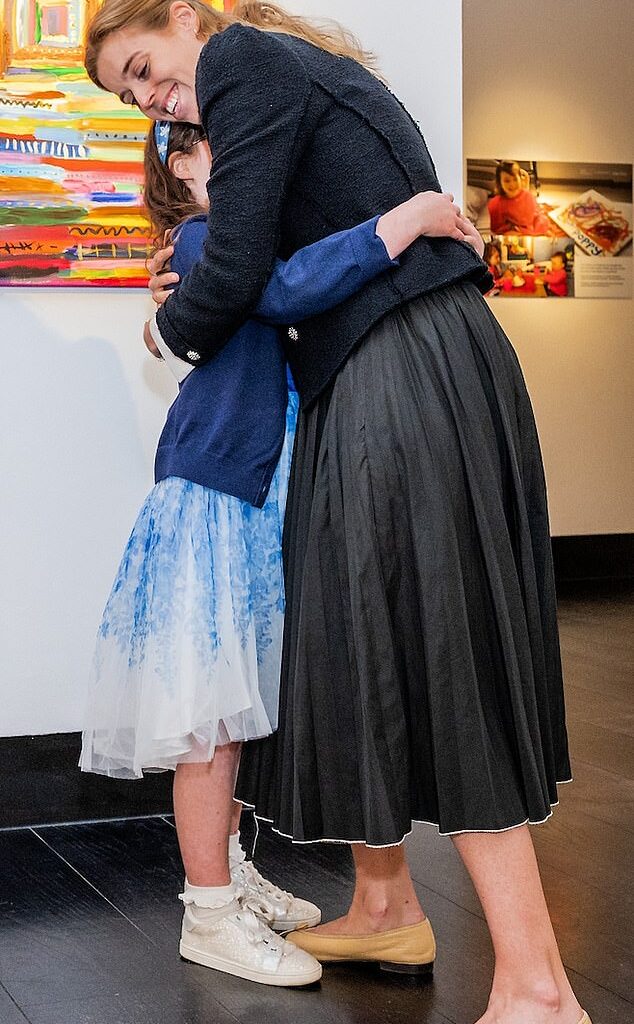 Princess Beatrice made nine-year-old Poppy Blackburn's day today after she visited her exhibition at Christie's in London