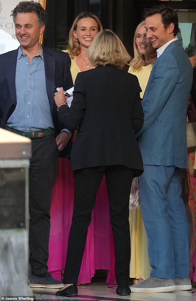 Thomas Van Straubenzee (pictured, left) and his brother Charlie Van Straubenzee (pictured, right) are both believed to be close friends with Princes William and Harry (seen with their wives Lucy Lanigan-O'Keeffe and Daisy Jenks)