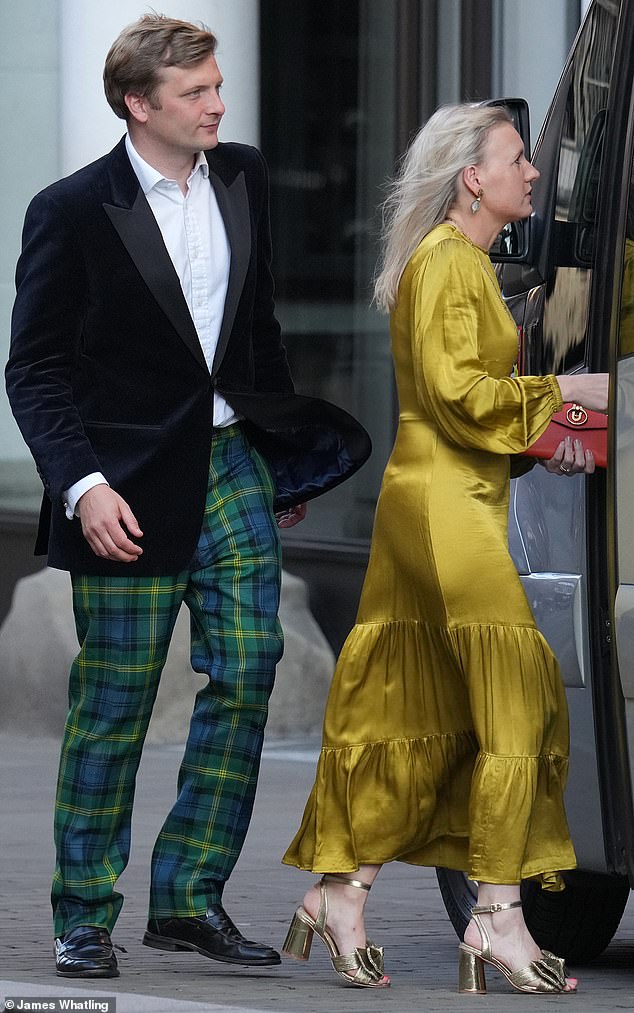 Wedding guests were seen wearing elaborate ensembles as they celebrated the do, which has been dubbed 'the society wedding of the year'