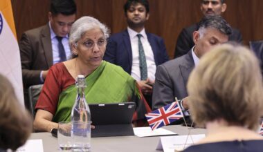 FM Sitharaman arrives in Austria after India-UK Economic and Financial Dialogue