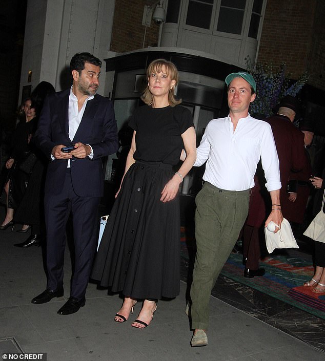 Hitting it off: Mehrdad, Amanda and Edoardo. 'They seemed to be deep in conversation and really hit it off,' one fellow guest at the event tells me