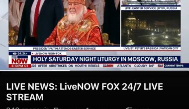 At night, Russian Patriarch Kirill was broadcast on the Republican channel Fox news.