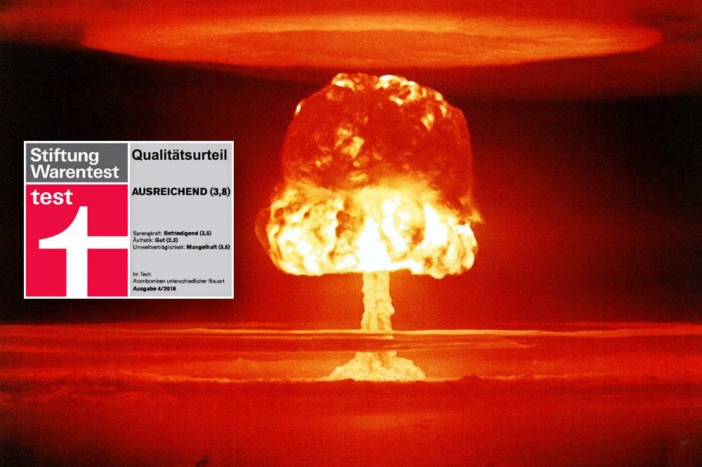 Nur zwei schnitten "gut" ab: Stiftung Warentest testet Atombomben