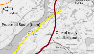 A TfW study into restoring the Bangor-Caernarfon/Pwllheli line decided it would be best to make it a "tram." Sigh