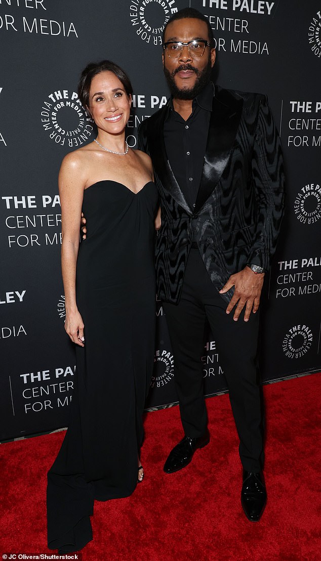 Meghan Markle supported her friend Tyler Perry at The Paley Honors gala in Beverly Hills in December - and the two are clearly very close