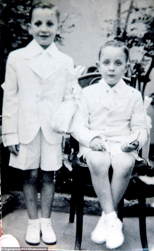 Jorge Mario Bergoglio, left, with his brother Oscar as children in Buenos Aires, the sons of Italian immigrants