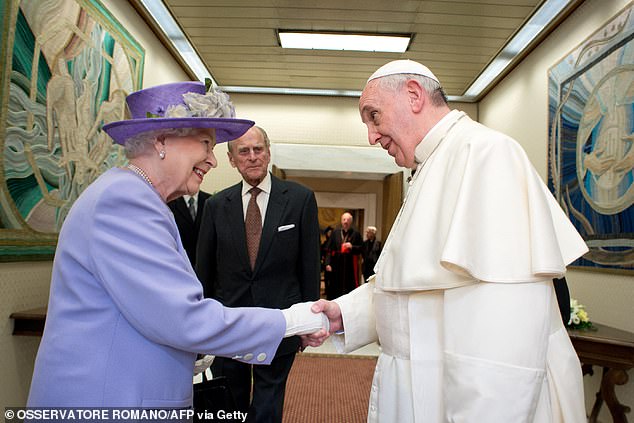 As Pope, Francis met a string of famous people, politicians and celebrities from around the world. In 2014, the Queen accompanied by the Duke of Edinburgh, were welcomed to the Vatican