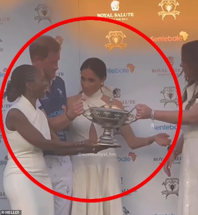 The 'highly awkward' moment at a fundraising polo match for Sentebale in the US last year. The incident now forms part of the row between the charity boss and Harry