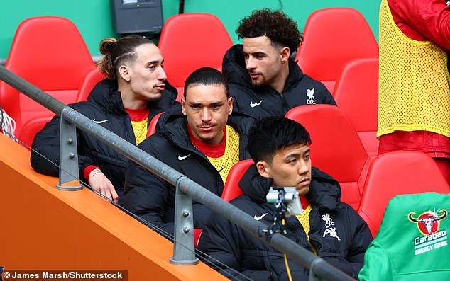 Back-up Kostas Tsimikas (back row left) has failed to prove his suitability for the top job in his four years at Anfield