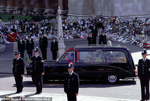 On the day of Diana's death, Craker was with the pair in Balmoral in Scotland, with their father the then-Prince Charles and their grandparents Queen Elizabeth and The Duke of Edinburgh. Pictured here on the day of Diana's funeral