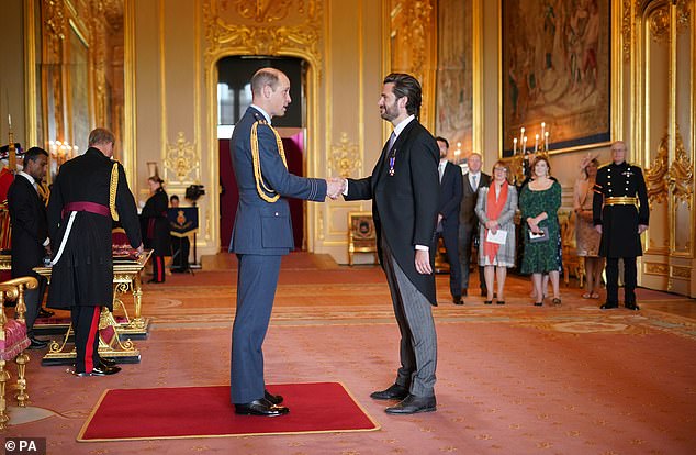 Knauf was made a Lieutenant of the Royal Victorian Order by the Prince of Wales at Windsor Castle in 2023