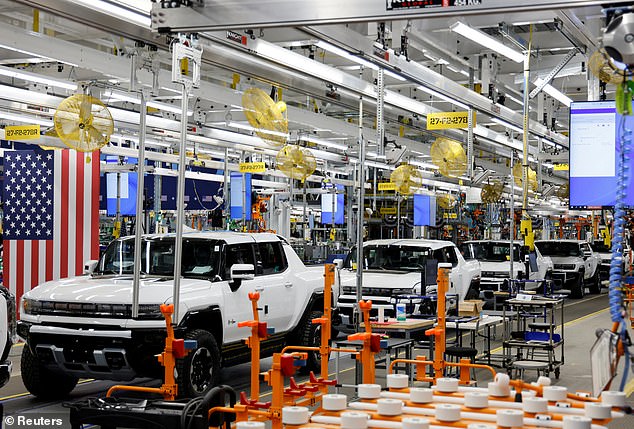GM said it is temporarily laying off 200 employees at the factory that builds the EV GMC Hummer