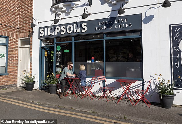 Simpsons is an 'above mid-range' fish and chip shop offering £8.50 plaice and eight king prawns for £10, alongside the more traditional offerings of large cod and chips for £13 and haddock and chips for £13.30