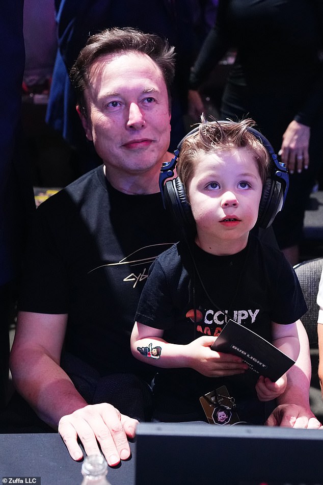 Tesla founder Elon Musk headlined the president's escort of political honchos