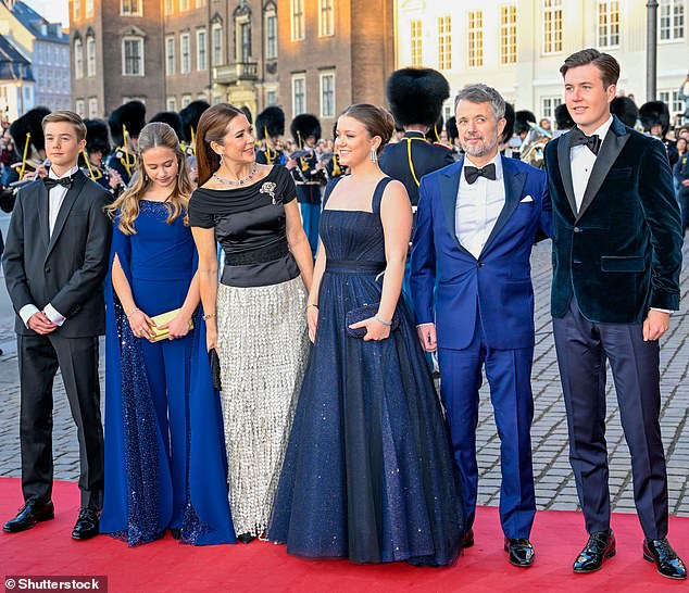 The Danish royals attended the birthday performance at the Old Stage at the Royal Danish Theatre