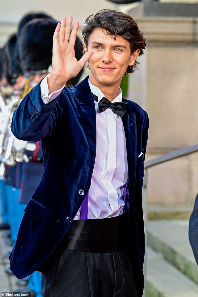 Count Nikolai gave a friendly wave to crowds as he arrived at the event at the Old Stage in the Royal Danish Theatre in Copenhagen