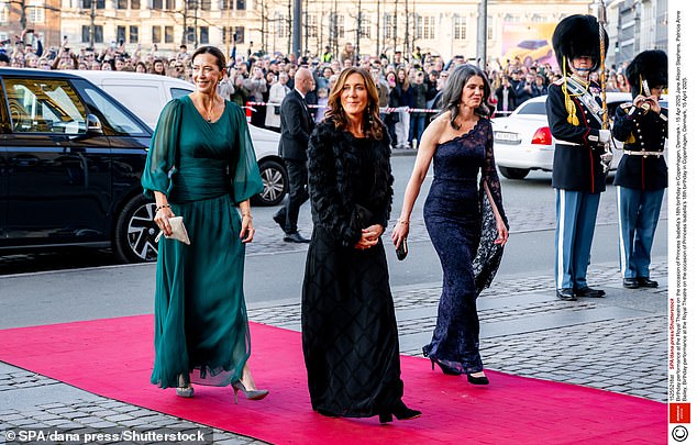 Queen Mary's sisters Jane Stephens and Patricia Bailey along with her university friend Nadine Johnston were also in Copenhagen to attend Princess Isabella's 18th birthday gala