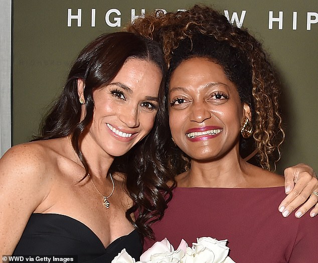 Meghan Markle with Kadi Lee at a Highbrow Hippie event in Venice, California, last November. Kadi was on episode 3 of Meghan's new podcast
