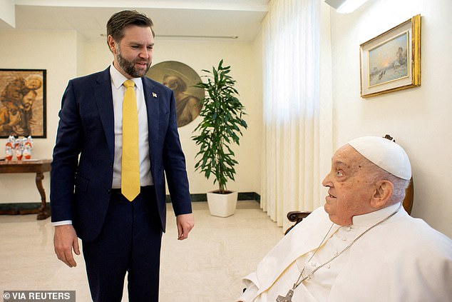 Vance had met with Pope Francis on Sunday, just hours before he passed away