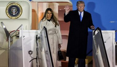 US president Donald Trump and First Lady Melania Trump (both pictured) have arrived in Rome ahead of Pope Francis' funeral