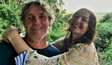Kate Cooper tragically passed after falling to her death on Friday. She is pictured alongside her partner, Simon Rosencranz